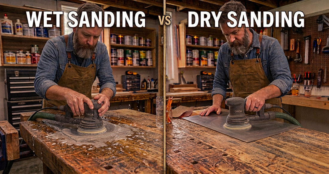 orca abrasives wet vs dry sanding in woodshop