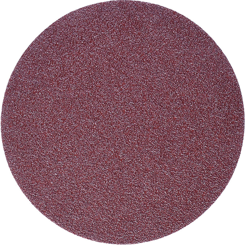 Close up of a 6 inch ceramic mesh sanding disc showing the open weave that extracts dust across the whole face