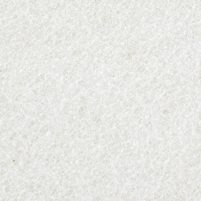 Close up of the open non-woven fiber texture of a white non-scratch finishing pad